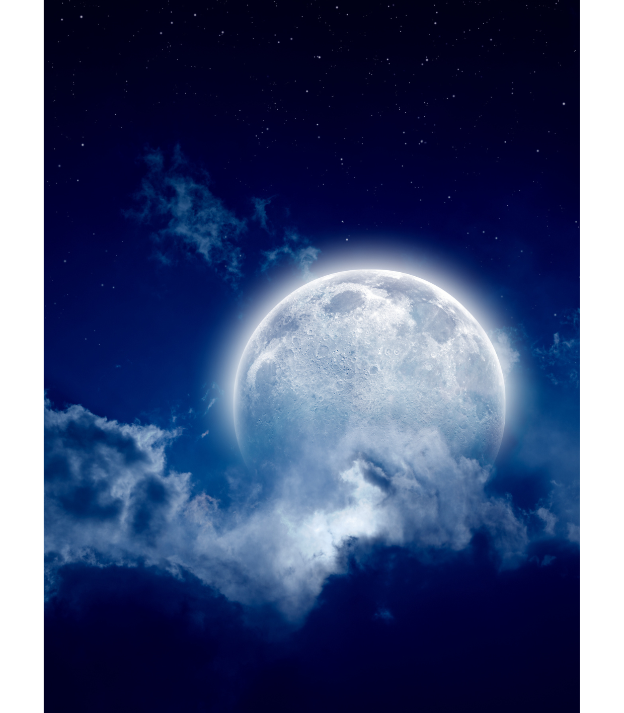 Vollmond hinter Wolken - Magie des Mondes - Moonlovers